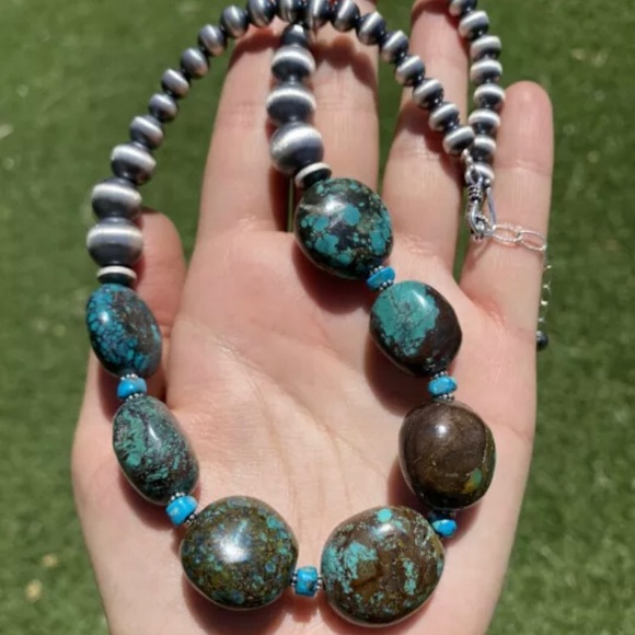 S.S.Turquoise Nuggets Bead Necklace